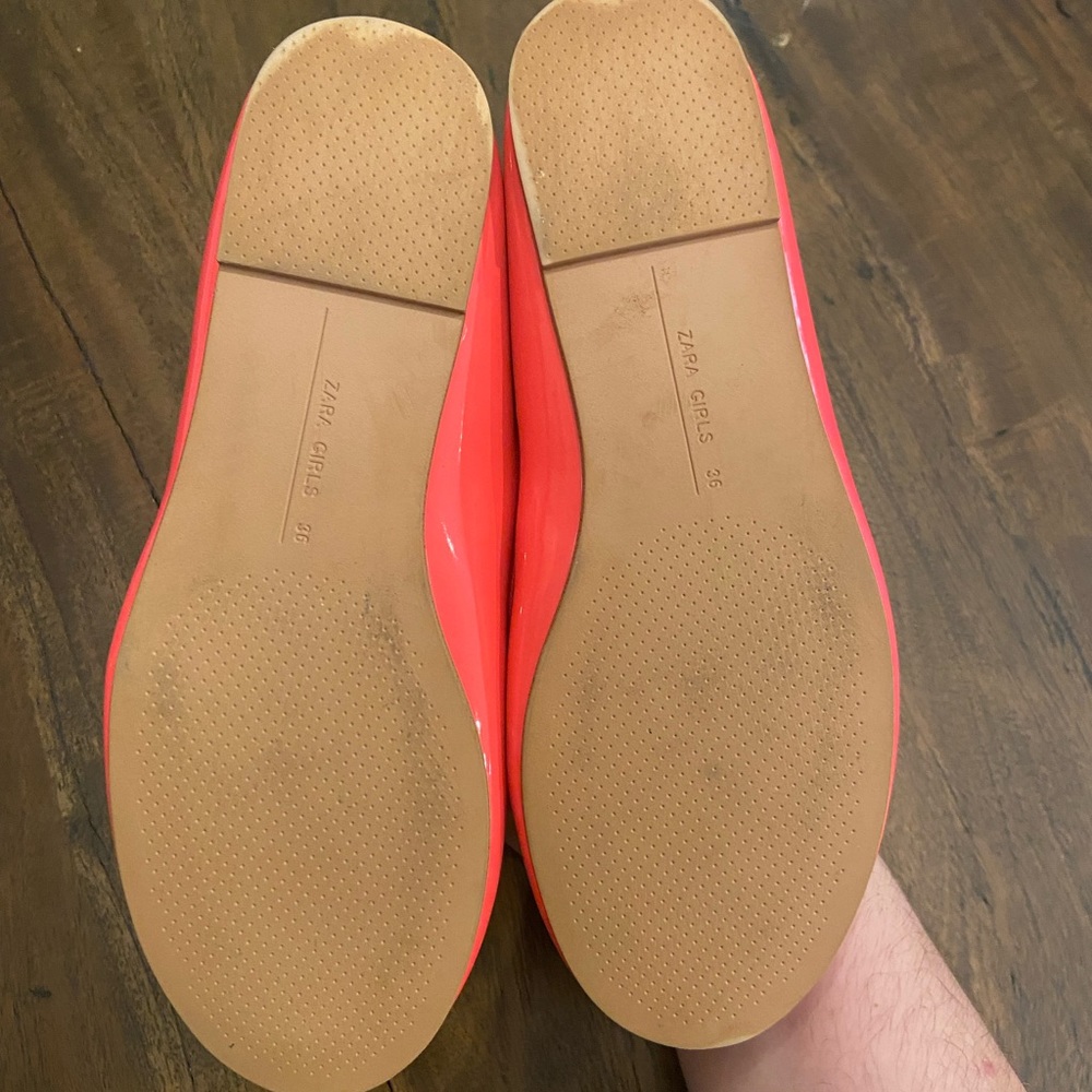 Zara girls neon pink flats - Picture 3 of 4